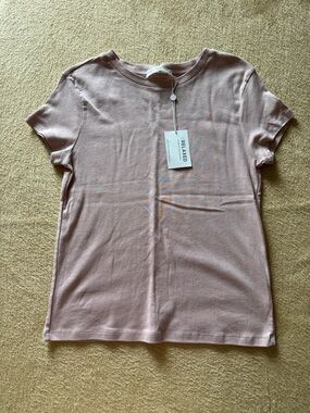 LA Relaxed Short-Sleeve Crewneck Tee - Dusty Rose